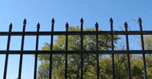 Ornamental Aluminum Fence Panels With Staggered Height Spear Tops