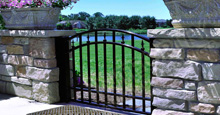 iFenceUSA Classic Collection Residential Aluminum Gate New Orleans Style In Black
