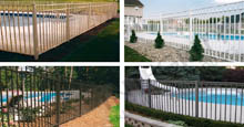 Four Different Placements of Perimeter Aluminum Pool Fencing