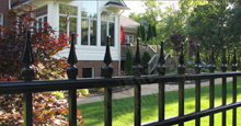 Mission Point Aluminum Industrial Fencing With Finials