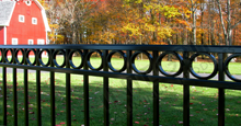 Napa Valley Aluminum Commercial Fencing With Decorative Circles