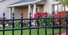 Valencia Aluminum Residential Fencing With Historic Fleur de Lis Finials and Butterfly Scrolls
